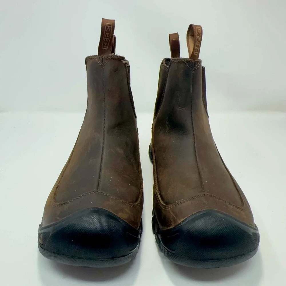 KEEN Anchorage III Waterproof Chelsea Boots Men's 7 Brown Leather Insulated Hike